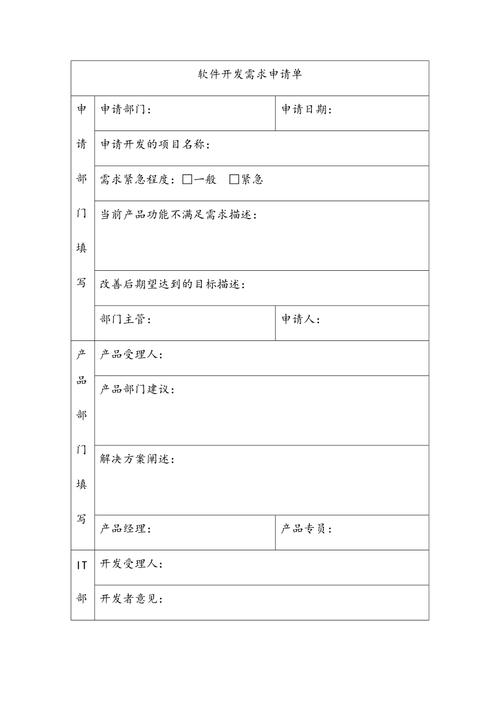 軟件開(kāi)發(fā)需求申請(qǐng)單 從填寫(xiě)到落地的完整指南